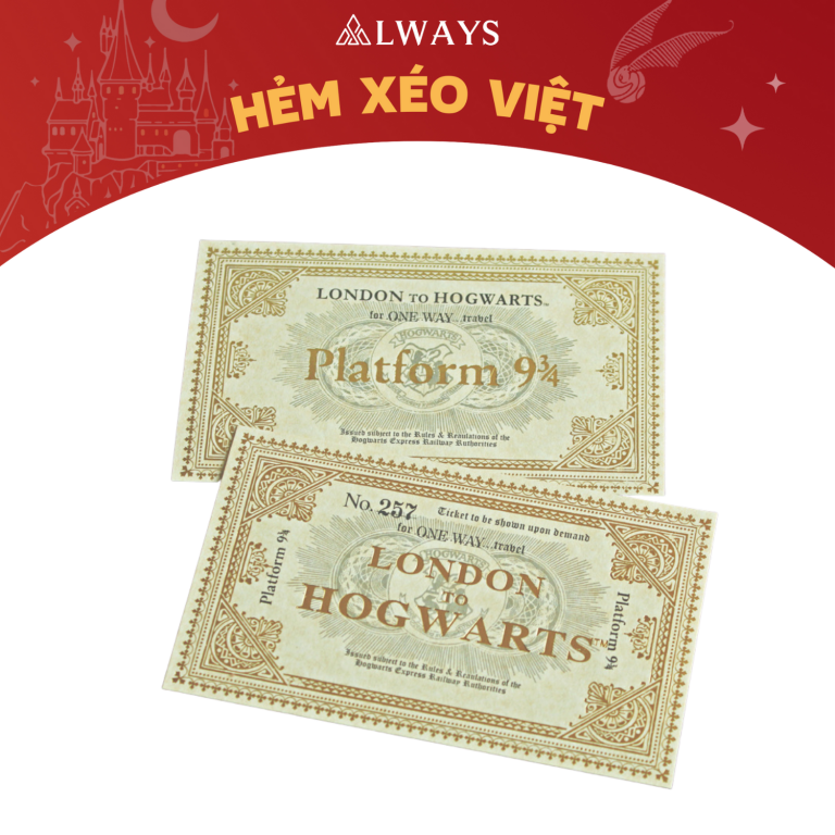 Platform 9 3/4 Ticket - Vé tàu 9 3/4