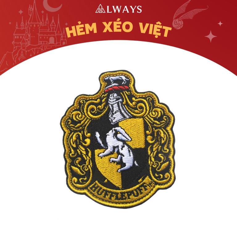 Hufflepuff Embroidery Patch - Logo thêu nhà HUFFLEPUFF