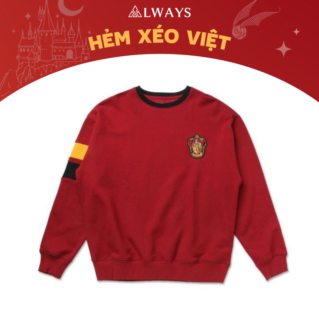 Harry Potter Sweater - Sweater cao cấp mẫu GRYFFINDOR (cổ tròn)