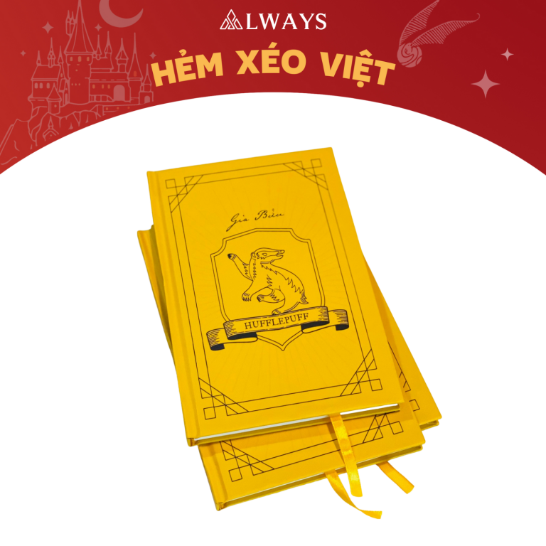 Sổ tay Harry Potter in tên cá nhân - Nhà HUFFLEPUFF
