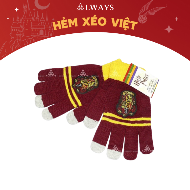 Harry Potter Glove - Găng tay len Harry Potter mẫu GRYFFINDOR