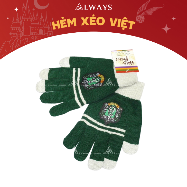 Harry Potter Glove - Găng tay len Harry Potter mẫu SLYTHERIN