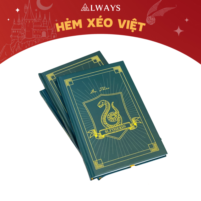 Sổ tay Harry Potter in tên cá nhân - Nhà SLYTHERIN
