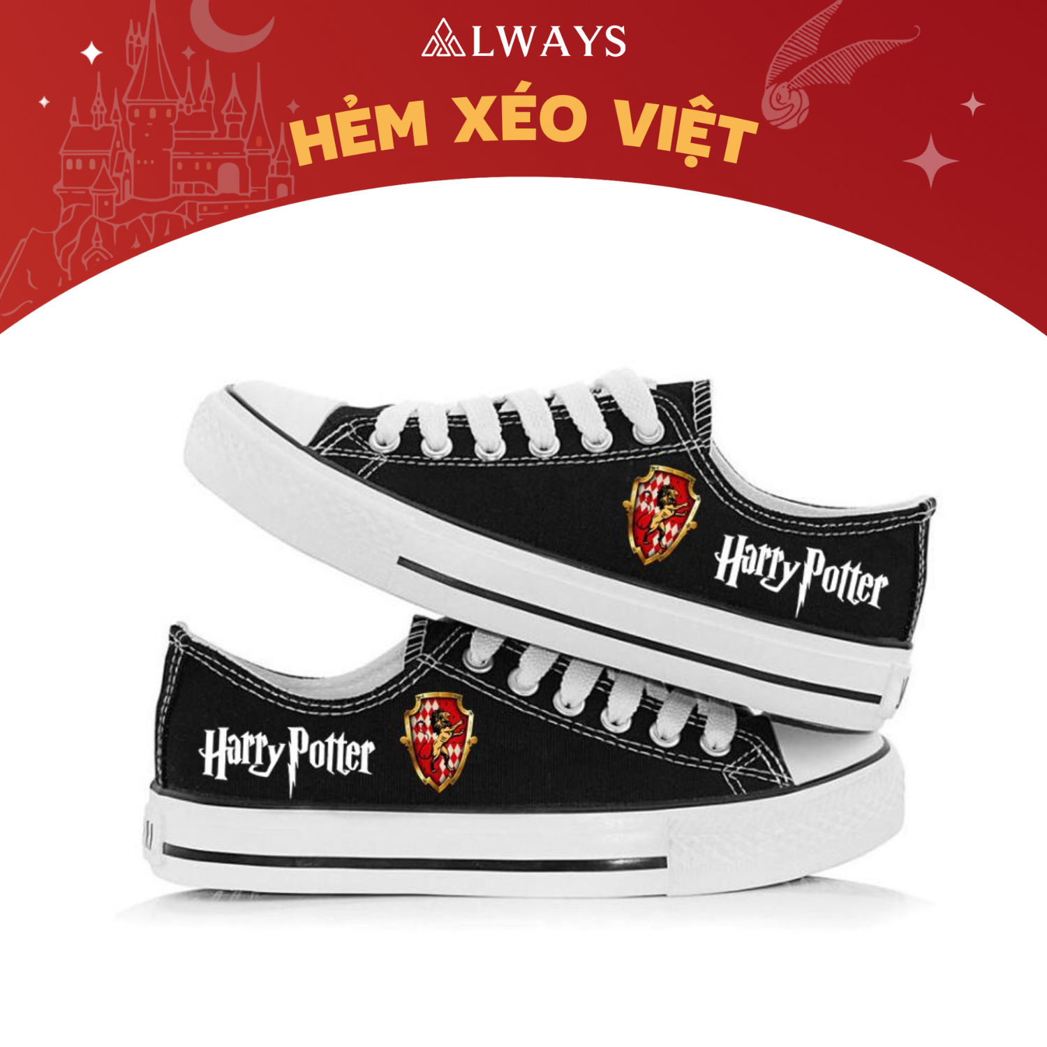 Harry Potter Sneaker - Giày thể thao phong cách Harry Potter mẫu GRYFFINDOR