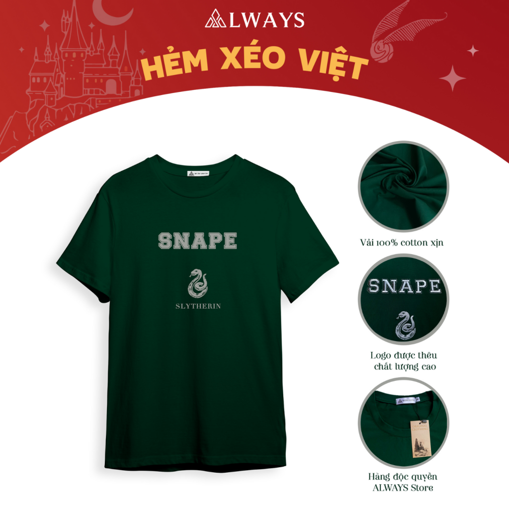 Harry Potter T-Shirt - Áo thun phong cách Harry Potter (nhà SNAPE)