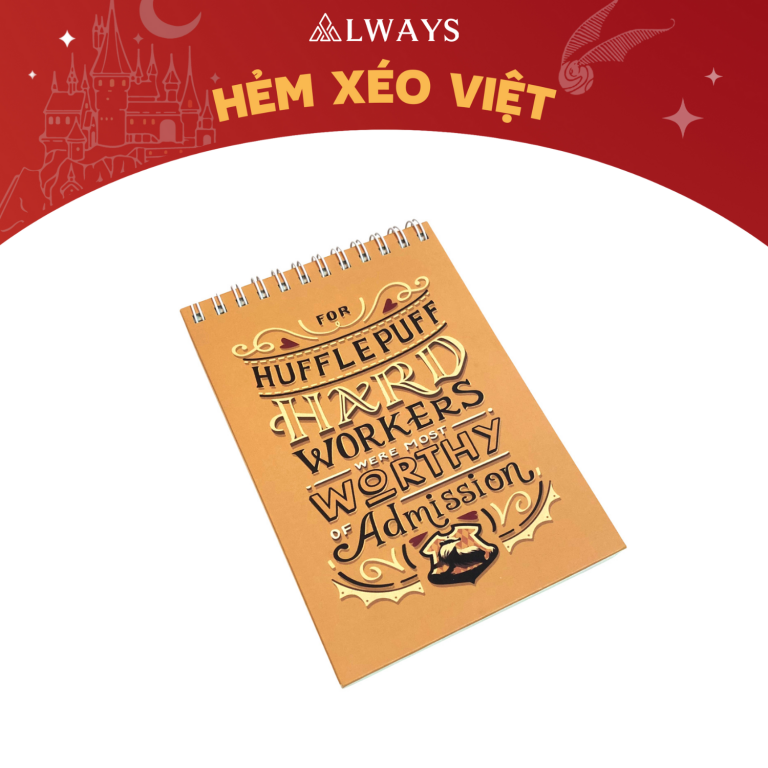 Harry Potter Notebook - Sổ tay lò xo Harry Potter (nhà HUFFLEPUFF)