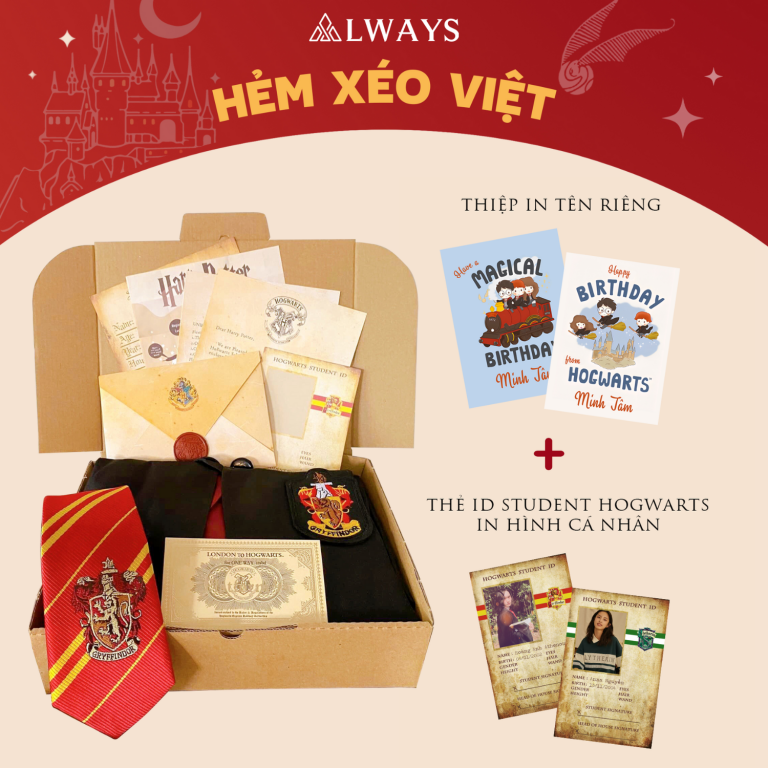 Harry Potter Birthday Box - Quà tặng sinh nhật Harry Potter - Nhà Gryffindor