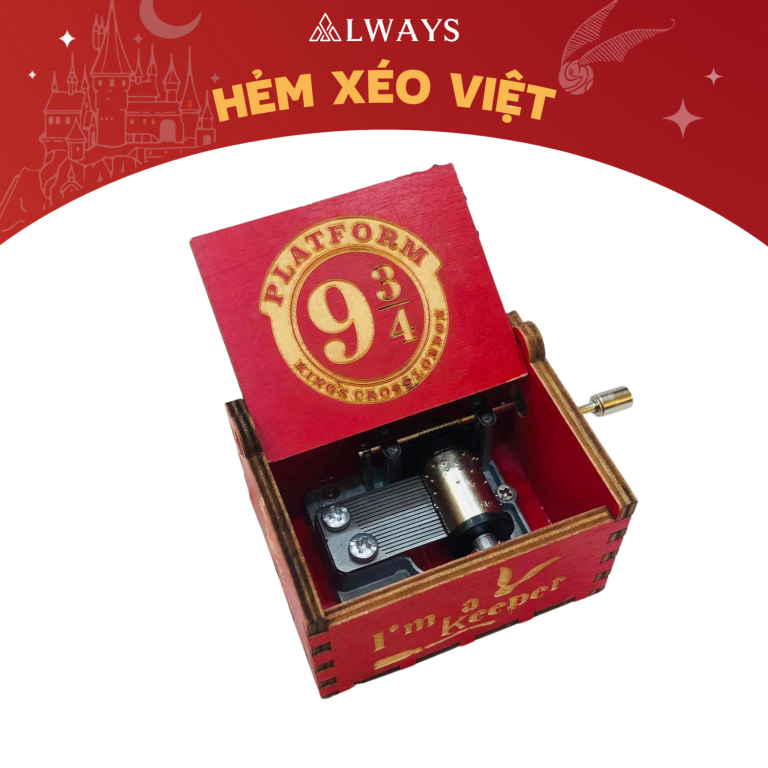 Harry Potter Music Box – Hộp nhạc phong cách Harry Potter (mẫu ĐỎ 9 3/4)