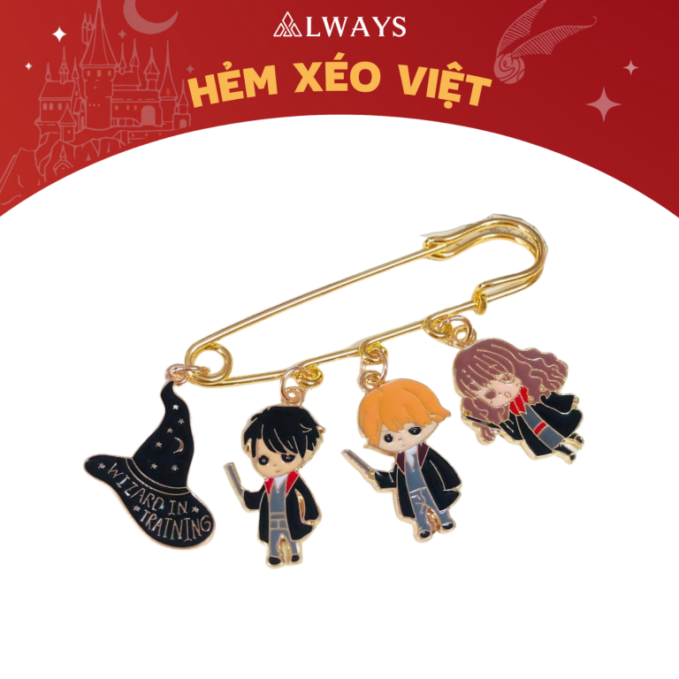 Pin Badge 4 charm – Ghim cài 4 charm (mẫu Golden Trio)