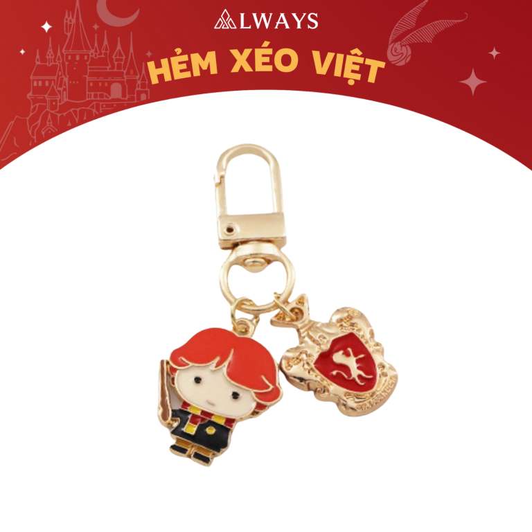 Harry Potter Alloy Keychain – Móc khóa hợp kim (mẫu Ron Weasley Gryffindor)