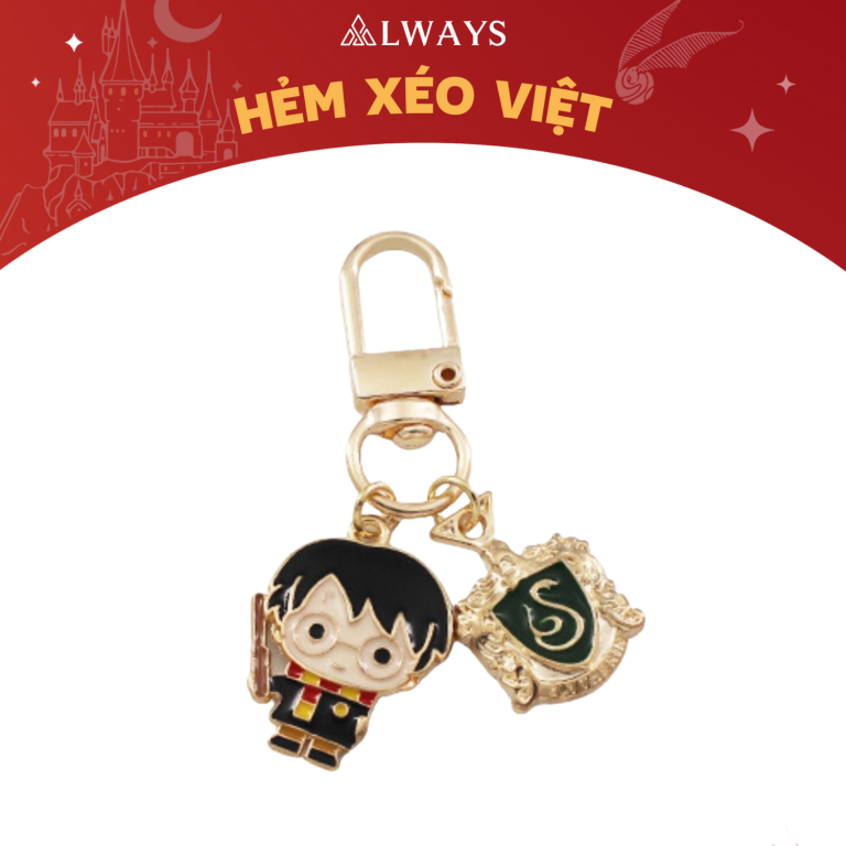 Harry Potter Alloy Keychain – Móc khóa hợp kim (mẫu Harry Potter Slytherin)