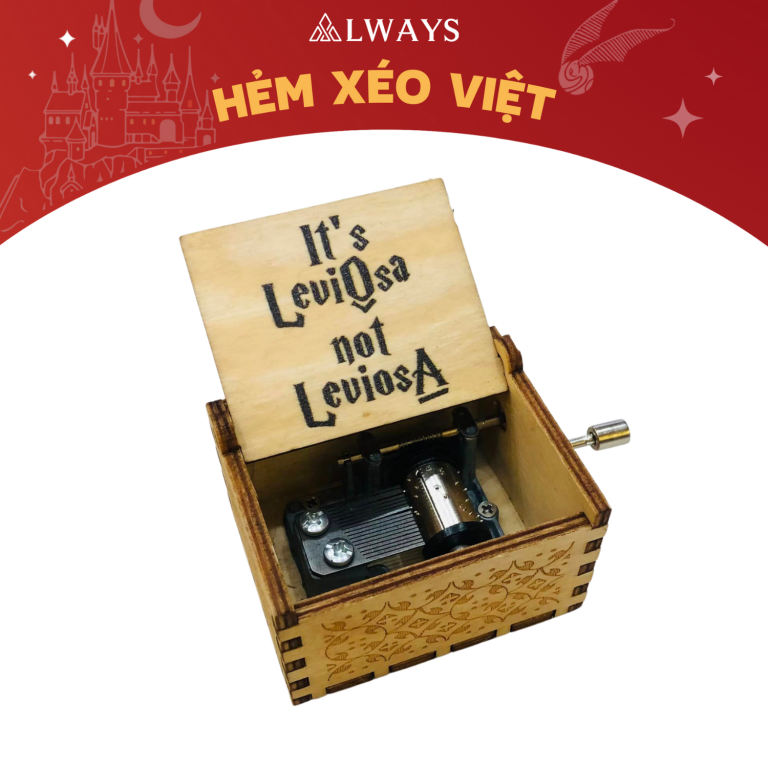 Harry Potter Music Box – Hộp nhạc phong cách Harry Potter (mẫu Leviosa VÀNG)
