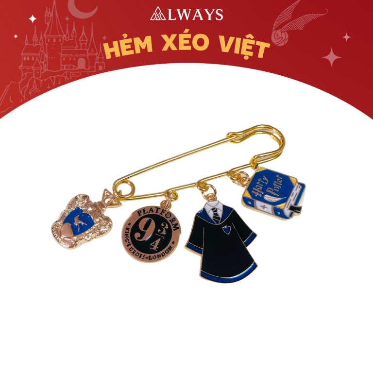 Pin Badge 4 charm – Ghim cài 4 charm (mẫu Ravenclaw)
