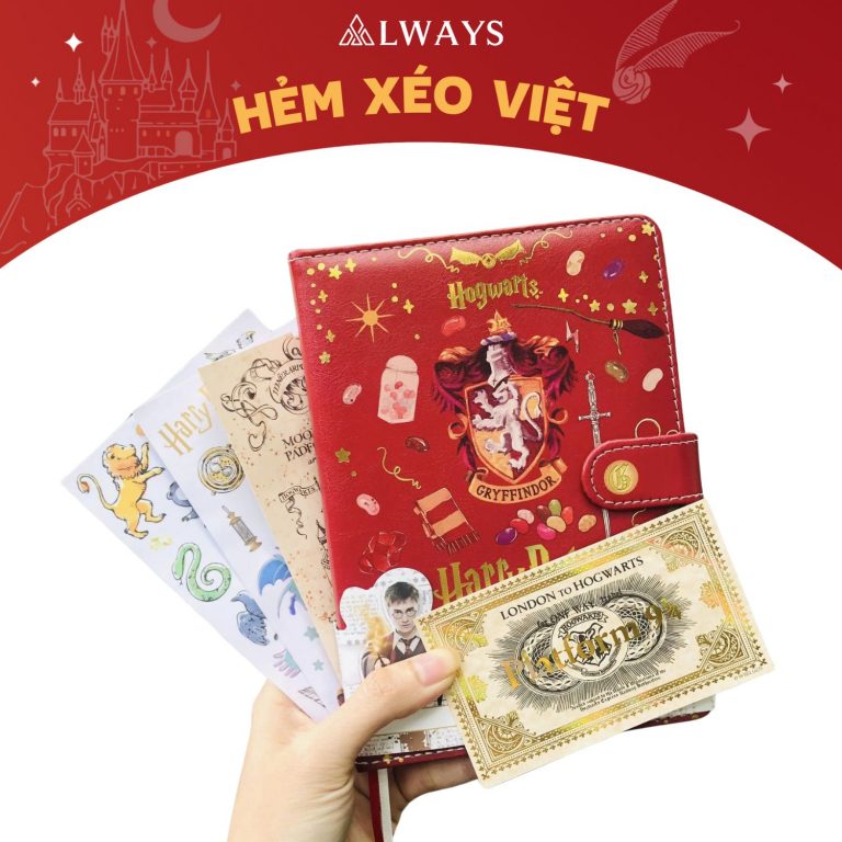Harry Potter Inspired Planner - Sổ tay bìa da Harry Potter (Mẫu Gryffindor)
