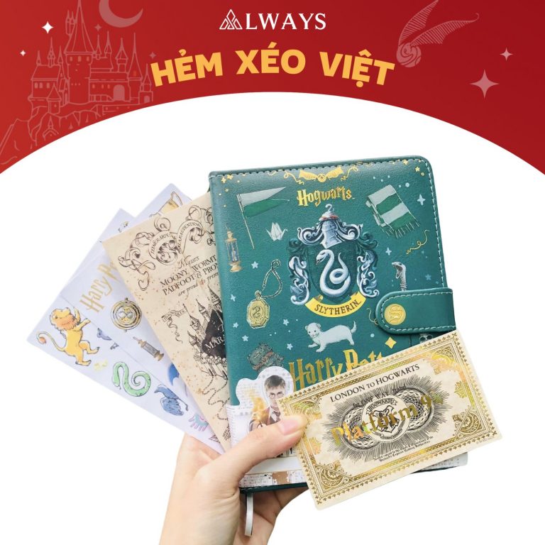Harry Potter Inspired Planner - Sổ tay bìa da Harry Potter (Mẫu Slytherin)