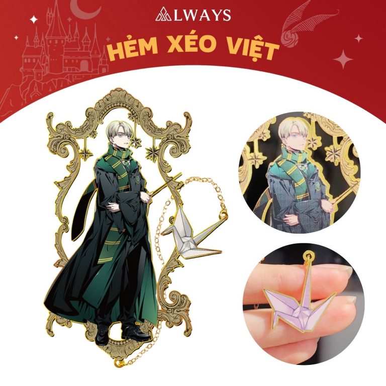 Harry Potter official bookmark - Bookmark chính hãng Harry Potter (Mẫu Draco Malfoy đứng)