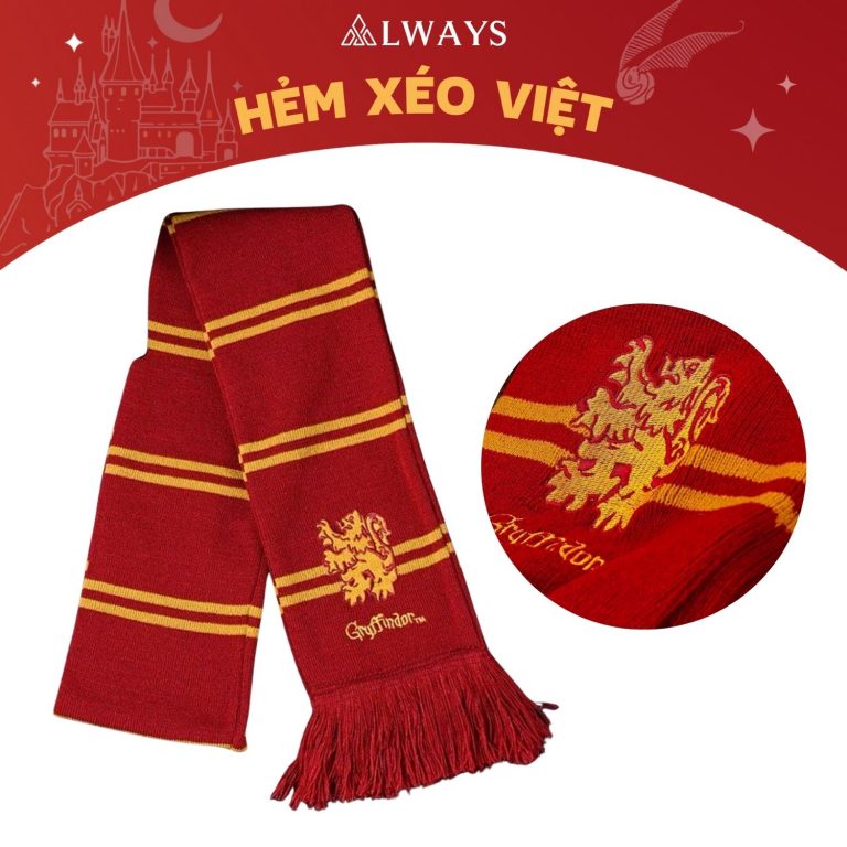 Harry Potter Double Layered Scarf - Khăn choàng 2 lớp (mẫu Gryffindor)